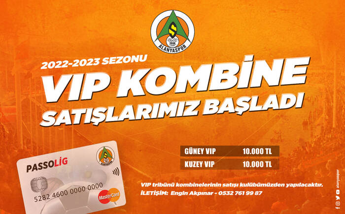 VIP tribünü kombinelerimiz satışa sunuldu